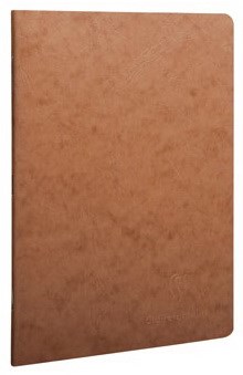 Cahier piqué Age-Bag ligné 96p 14.8x21cm Tabac