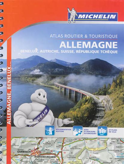 Atlas routier et touristique Allemagne, Benelux, Autriche, Suisse, République tchèque N. éd. - COLLECTIF