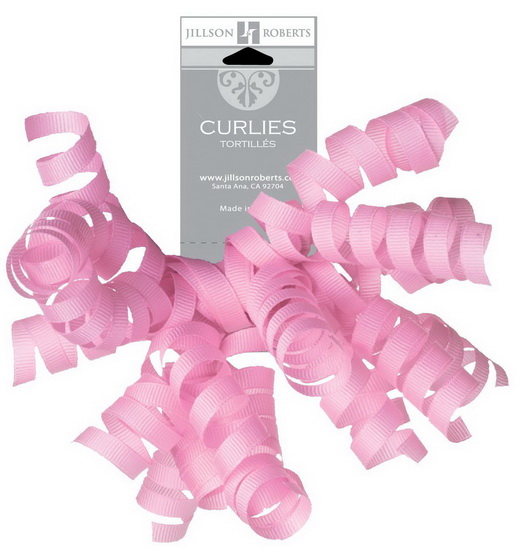 Chou frisé grosgrain rose