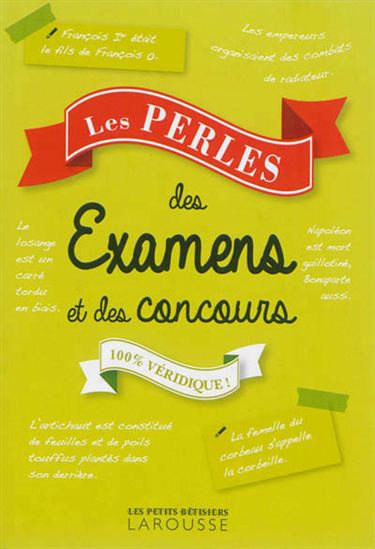 Les Perles des examens et des concours - COLLECTIF