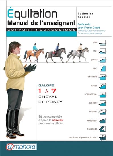 Equitation, manuel de l&#39;enseignant : support pédagogique : galops 1 à 7, cheval et poney N. éd. - CATHERINE ANCELET