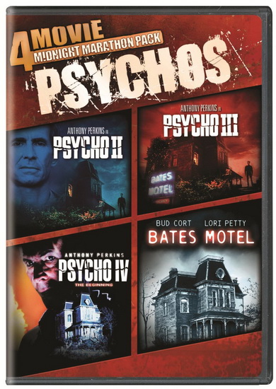 4-Movie Midnight Marathon Pack: Psychos (Psycho II: Psycho III: Psycho IV: The  Beginning: Bates Motel (TV Movie)