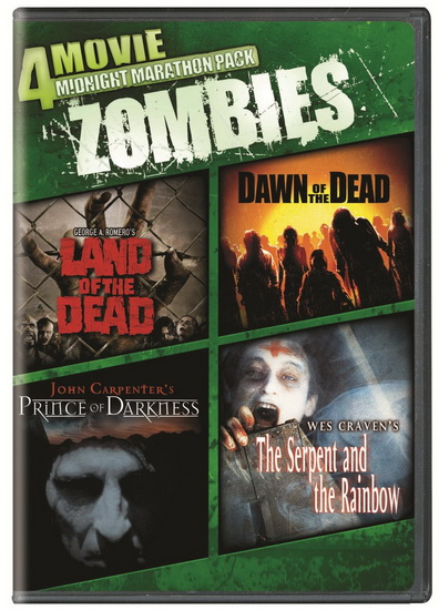 4-Movie Midnight Marathon Pack: Zombies (Land of the Dead, Dawn of the Dead, Prince of Darkness, The Serpent and the Rainbow