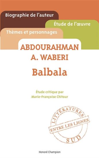 Balbala : Abdurahman A. Waberi - MARIE-FRANÇOISE CHITOUR