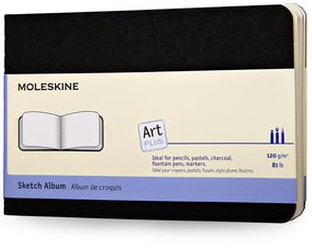 Cahier Sketch Album Large souple Noir 88p