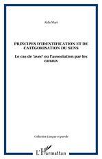 Principes d&#39;identification et de catégo - ALDA MARI