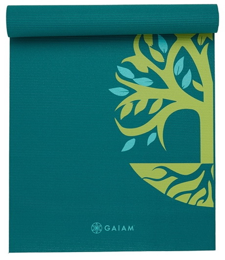 Tapis de yoga racine de vie vert et citron - ACCESSOIRES