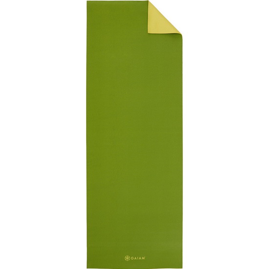 Tapis yoga 5 MM réversible citron-lime - ACCESSOIRES