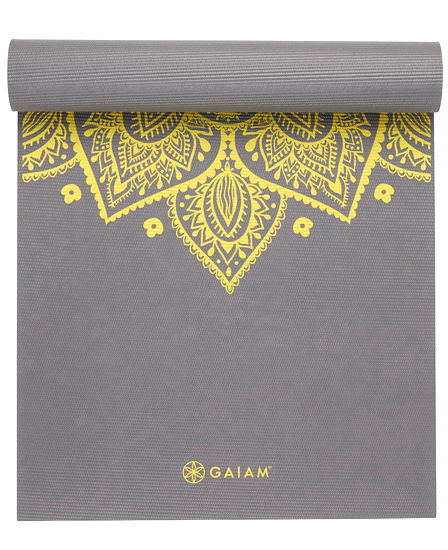Tapis 5 MM gris motif spirographe citron ensoleillé - ACCESSOIRES