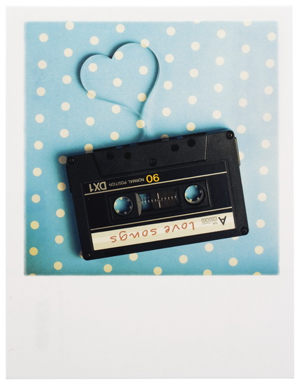 Carte postale Cassette ruban en coeur