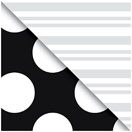 Rouleau reversible à pois/argent