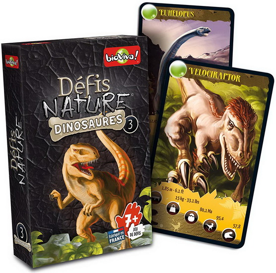 Cartes Défis Nature Dinosaures 3 noir