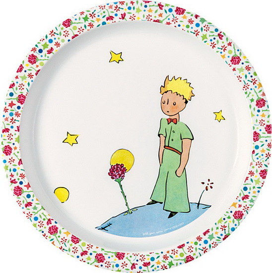 Assiette bébé rose Petit Prince