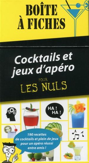 Cocktails et jeux d&#39;apéro pour les nuls : boîte à fiches Cof. 3e éd. - STÉPHANIE BOUVET - GUY MUSART