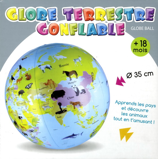 Globe terrestre gonflable 35cm