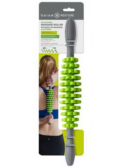 Rouleau automasseur ajustable vert et gris - ACCESSOIRE