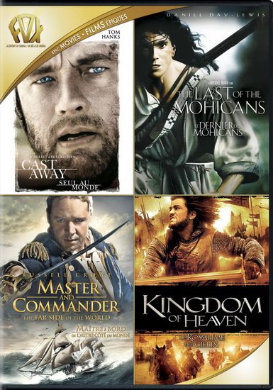 Cast Away + The Last Of The Mohicans + Master And Commander + Kingdom Of Heaven - DIVERS