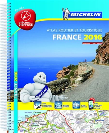 Atlas routier et touristique France 2016 (plastifié) - COLLECTIF