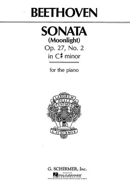 Sonata In C# Minor, Op. 27, No. 2 (&#39;Moonlight&#39; &#39;Sonate Au Clair De Lune&#39;) Piano - LUDWIG VAN BEETHOVEN