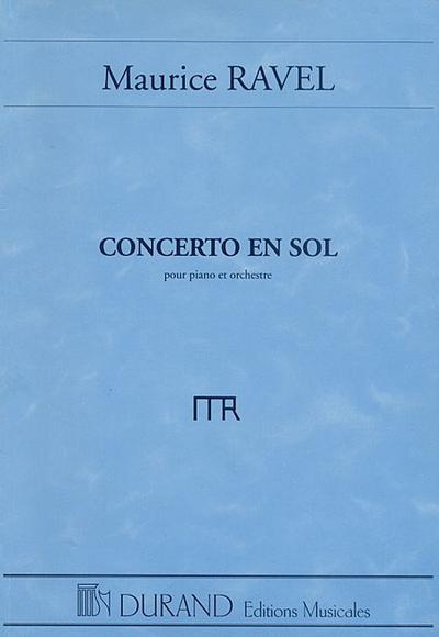 Concerto In G For Piano & Orchestra (Partition Grand Format) - MAURICE RAVEL