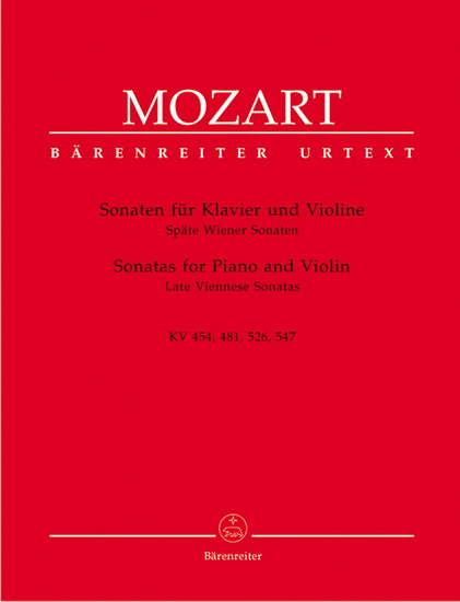 Sonatas For Piano And Violin (Late Viennese Sonatas) KV 454, 481, 526, 547 - WOLFGANG AMADEUS MOZART