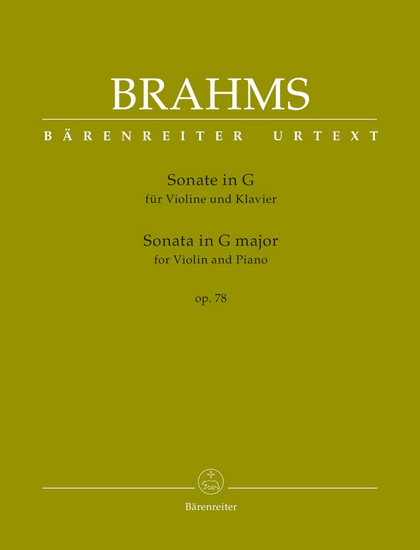 Sonata In G Major, Op. 78 (Violon & Piano) - JOHANNES BRAHMS