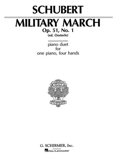 Military March, Op. 51 No. 1 (Piano 4 Mains) - FRANZ SCHUBERT