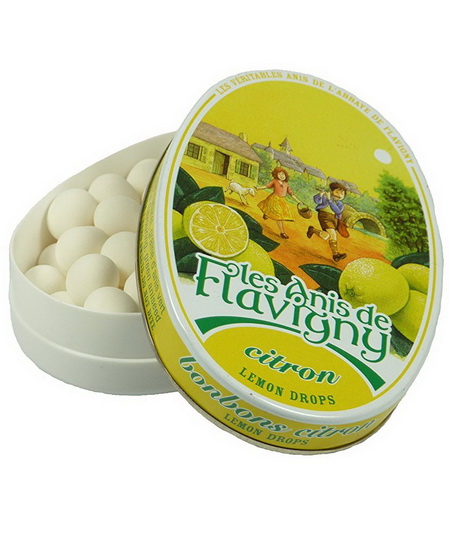 Bonbons Anis de Flavigny – « Citron » boîte ovale 50g