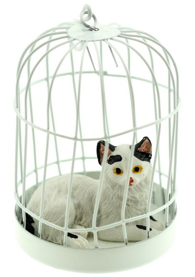 Ornement cage chat 4AS