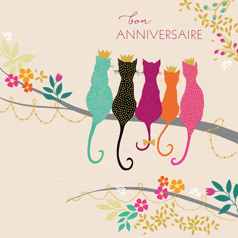 Joyeux Anniversaire 5 Chats Sur Une Branche Or Books Renaud Bray