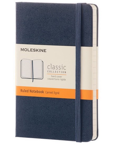 Carnet Classic ligné Poche Rigide Bleu saphir 192p