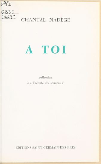 À toi - CHANTAL NADÈGE