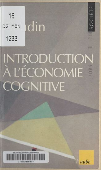 Intro. à l'économie cognitive - THIERRY GAUDIN