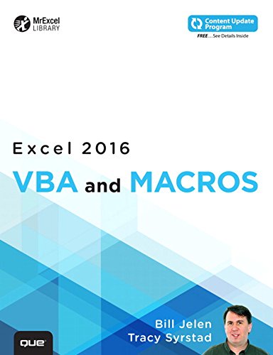 Excel 2016 VBA and Macros (includes Content Update Program) - BILL JELEN - TRACY SYRSTAD