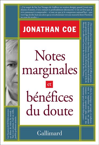 Notes marginales et bénéfices du doute - JONATHAN COE