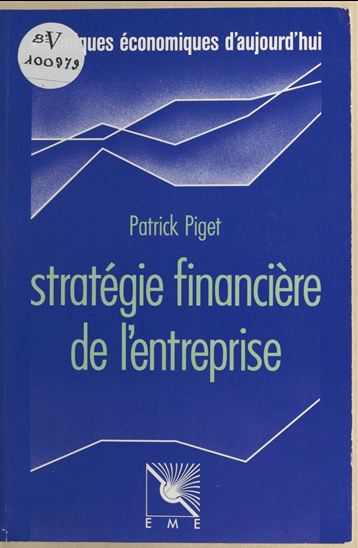 Stratégie financière de l'entreprise - PATRICK PIGET
