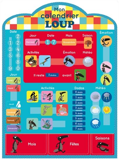 Mon calendrier en tissu loup