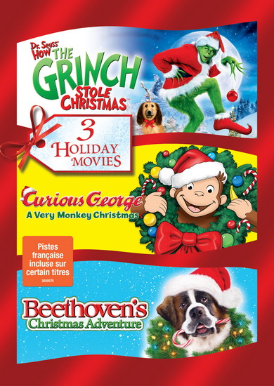 Dr. Seuss&#39; How The Grinch Stole Christmas /  Curious George: A Very Monkey Christmas / Beethoven&#39;s Christmas Adventure Holiday - DIVERS