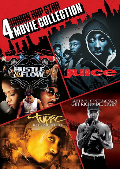 Urban Rap Star 4 Movie Collection (Get Rich or Die Tryin' + Hustle & Flow + Juice + Tupac: Resurrection) - DIVERS