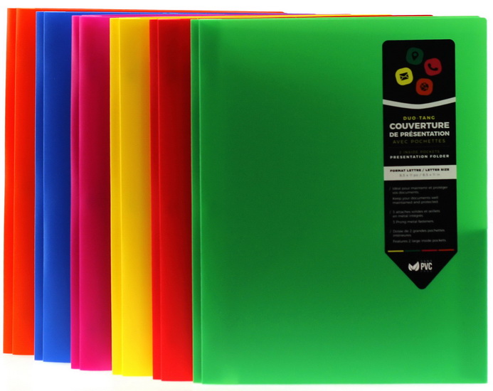 Duo-tang avec pochettes 6AS