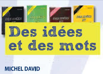 Des idées et des mots : cahier pour le 4e secondaire : français langue d'enseignement : programme de formation de l'école québécoise, 2e cycle du secondaire, cahier pour le 4e secondaire - MICHEL DAVID