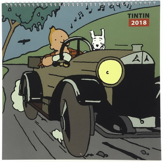 Calendrier 2018 Tintin 30x30cm