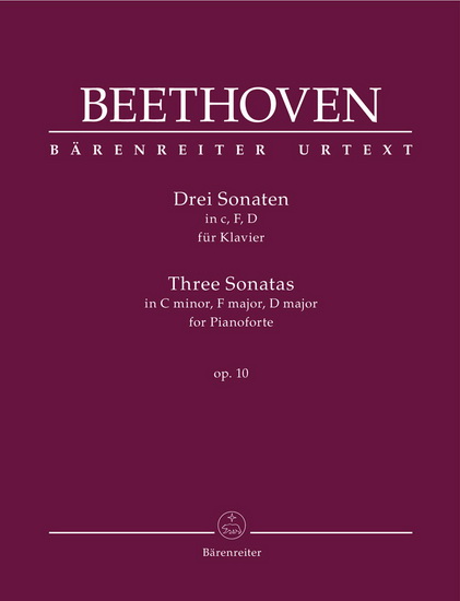 Three Sonatas In C Minor, F Major, D Major, Op. 10 (Piano) - LUDWIG VAN BEETHOVEN