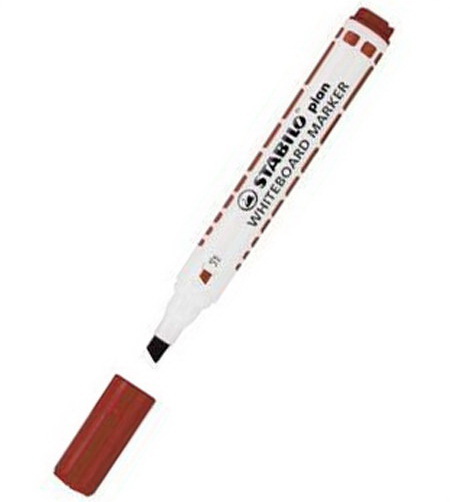 Marq. tab. blanc biseauté rouge