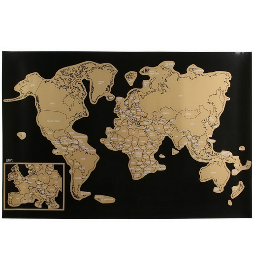 Carte du monde à gratter 40x60cm - Décoration - CADEAUX - Renaud