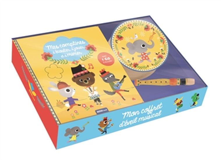Mon coffret d&#39;éveil musical : 10 comptines à écouter, à mimer et à jouer + CD N. éd. - DANIEL ROODE