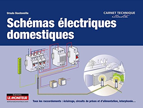 Schémas électriques domestiques : tous les raccordements : éclairage, circuits de prises et d'aimentation, interphonie... N. éd. - URSULA BOUTEVEILLE-SANDERS