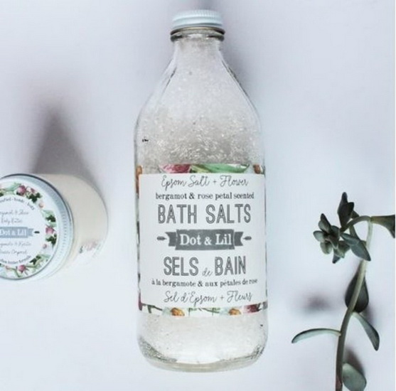 Sel de bain Bergamote et rose 16.6oz