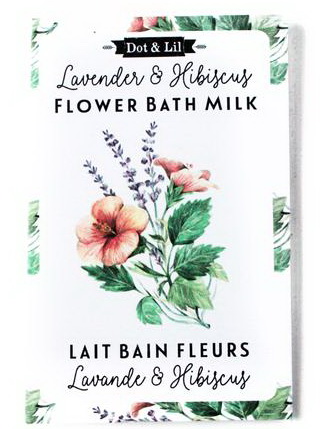 Sachet de lait de bain Fleur d&#39;hibiscus et lavande 2.6oz