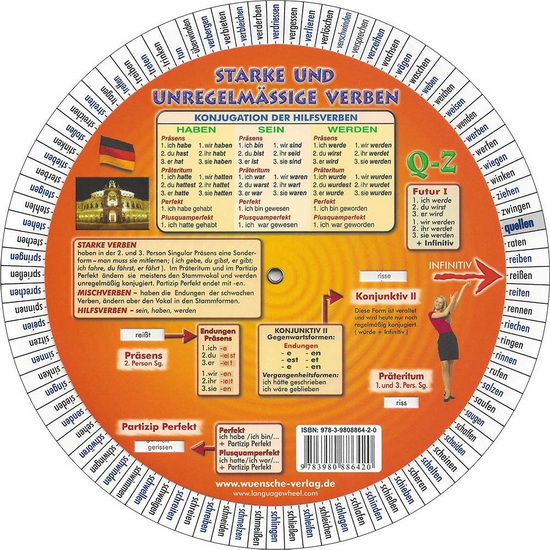 La Roue des verbes allemands (unilingue) - COLLECTIF